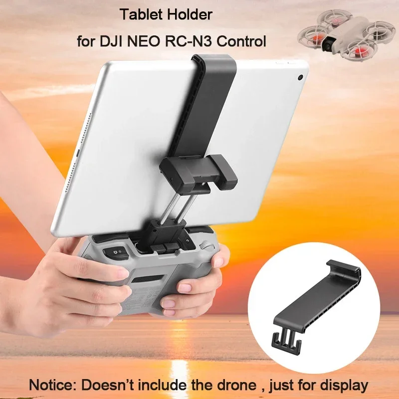 Wtohoby Tablet Extended Bracket Mount for DJI NEO /AIR 3S Drone RC-N3 Remote Control Tablet Stand Clip Holder Accessory