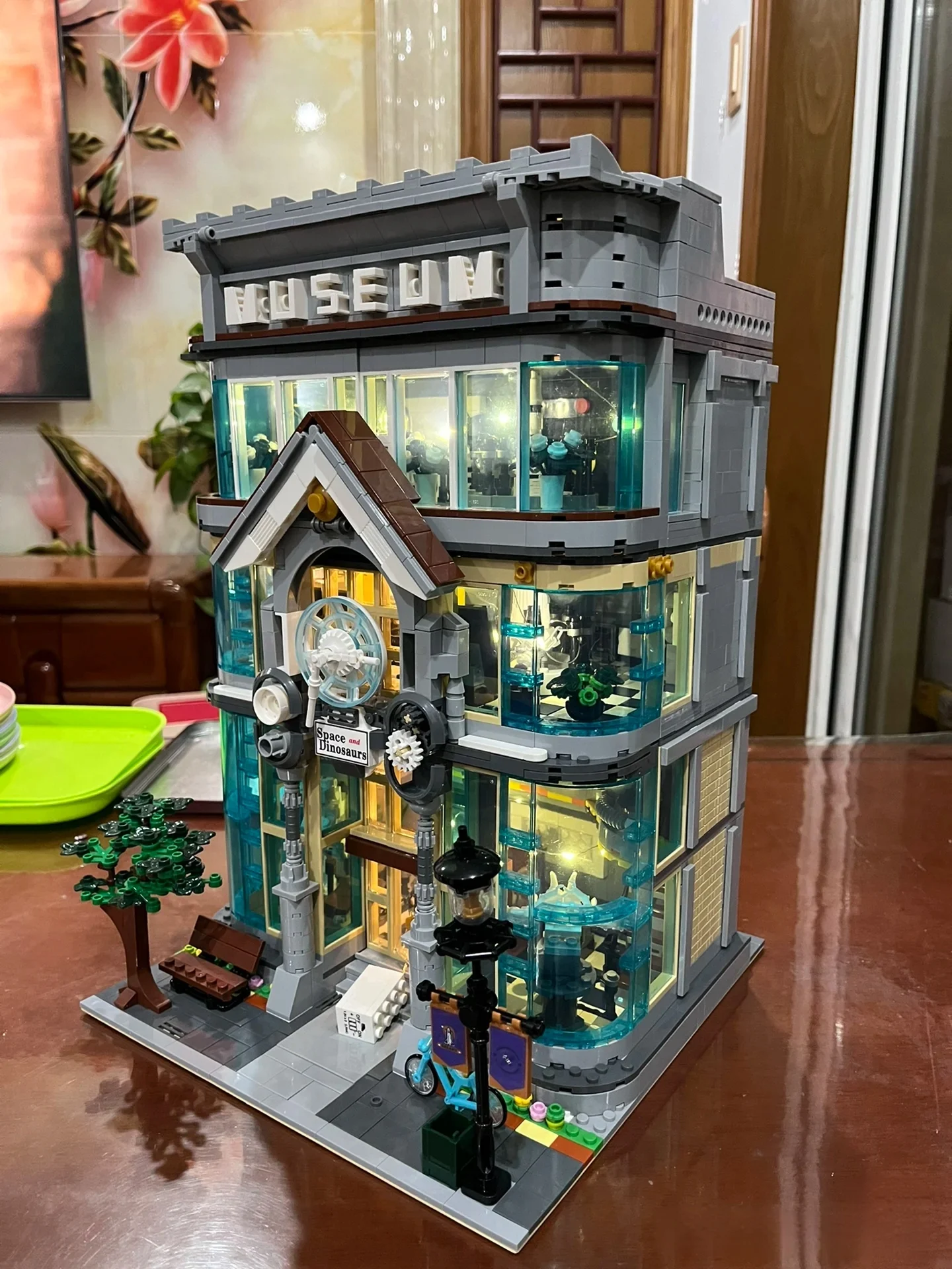 DIY muzeum nauki dom 10206 cegły budowlane edukacja widok architektura Model klocki zabawki urodziny uniwersalne dla chłopców i dziewcząt