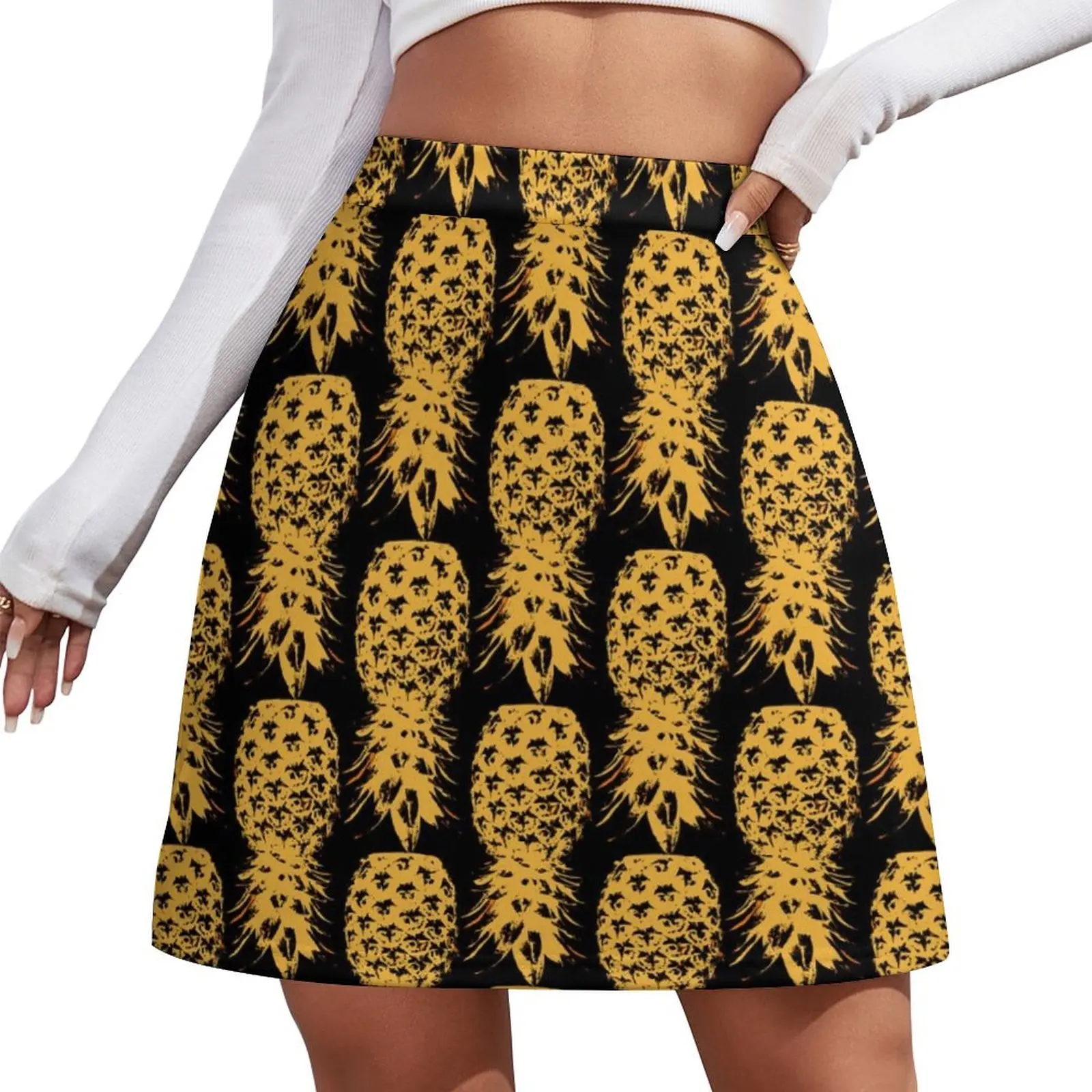 Swinger Lifestyle Upside Down Pineapple Mini Skirt Female clothing mini skirt for women women's golf wear summer Mini Skirt