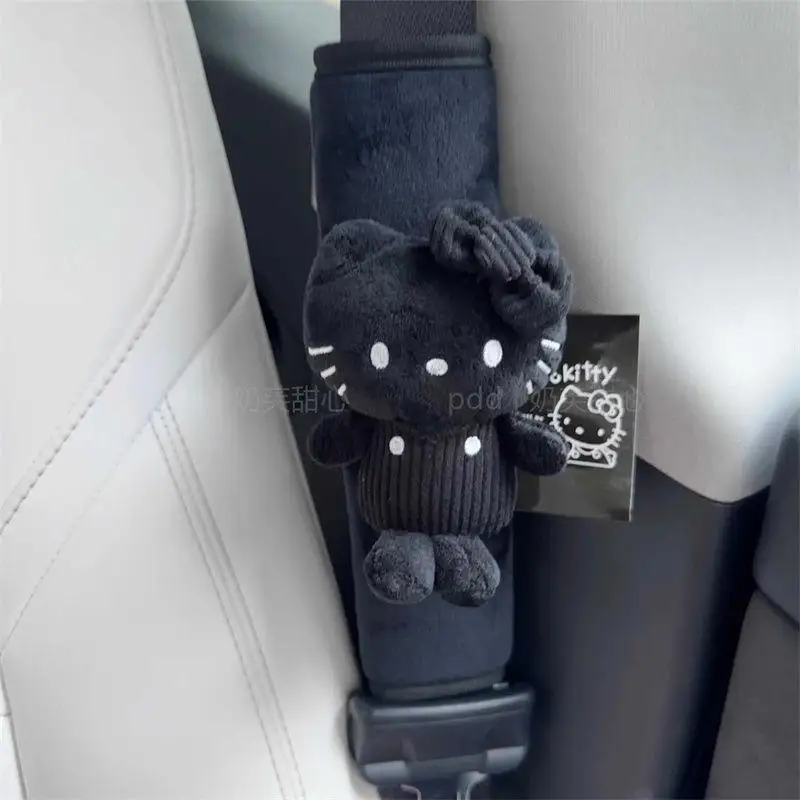 New Hello Kittys Sanrios Car Seat Belt Shoulder Pads Anime Figure Inside The Car Decorate Car Use Accessories Kawaii Cartoon