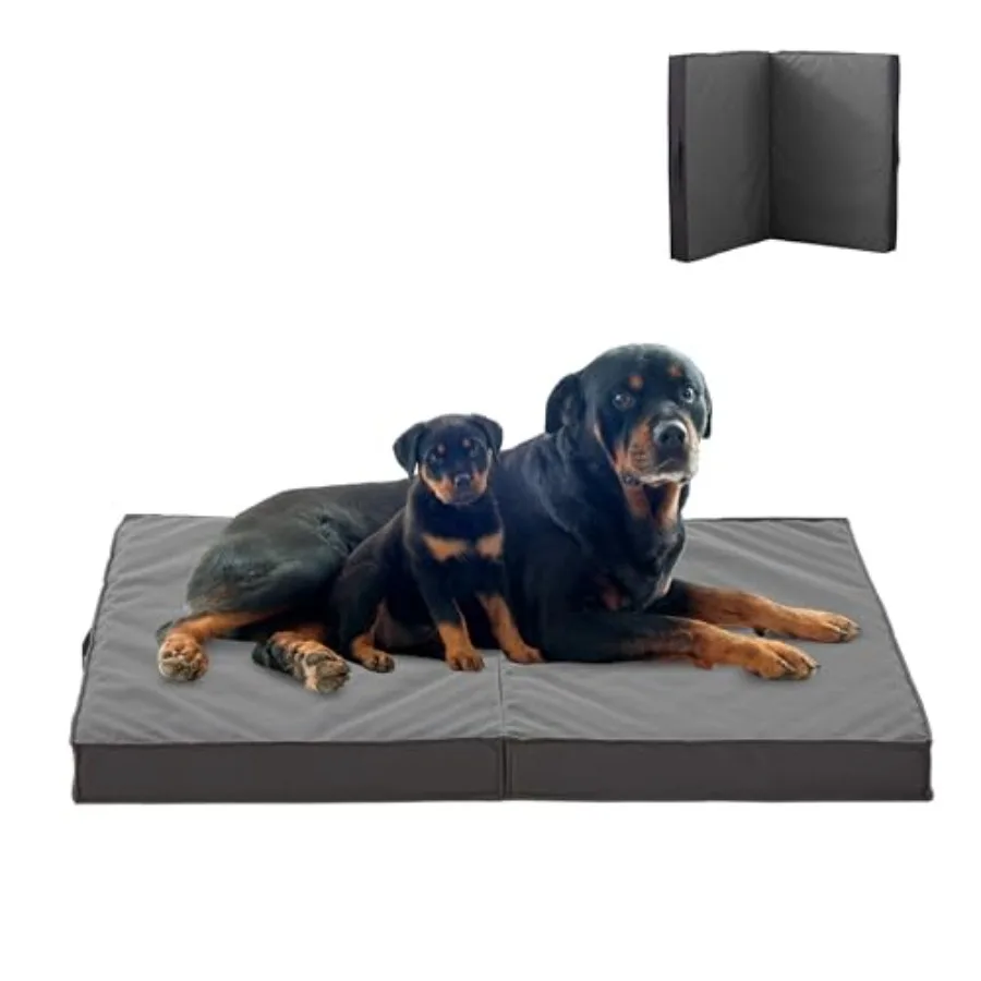 

Outdoor Dog Bed for Dogs Waterproof and Washable Foldable and Orthopedic 41" All Weather
