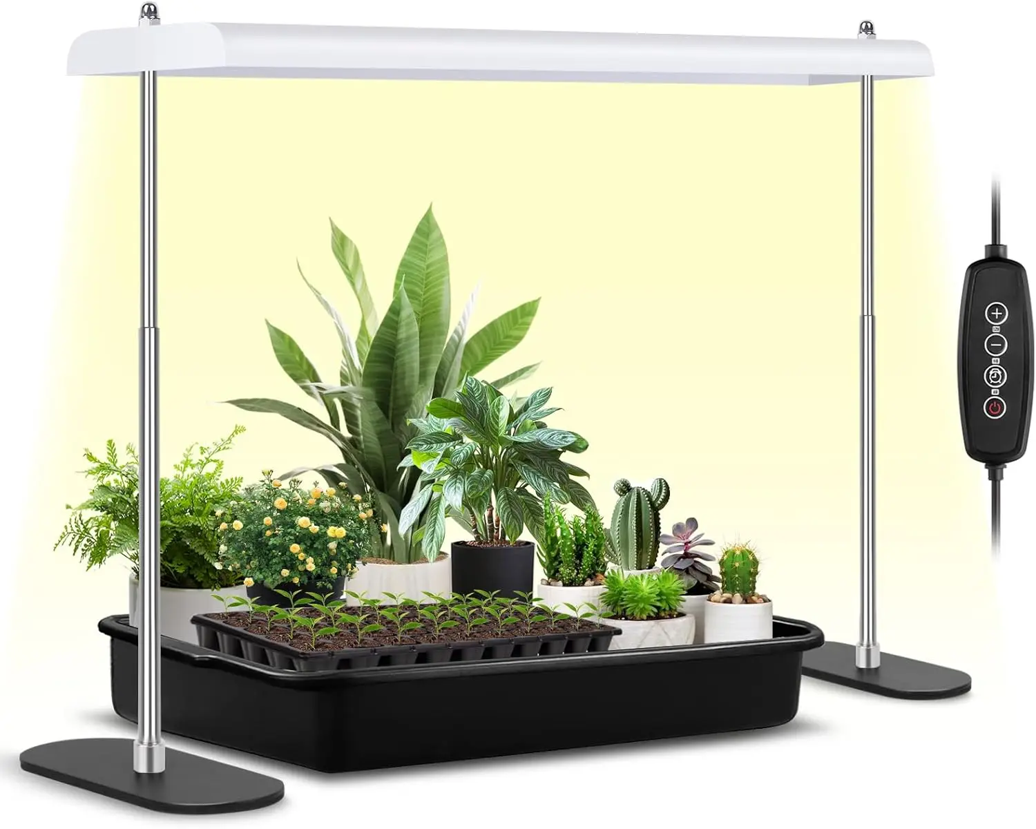 

Adjustable LED Grow Light with Timer & Dimmer, Ideal for Indoor Plants in All Growth Stages