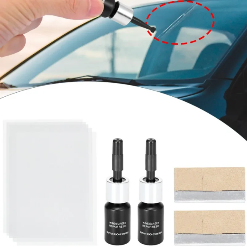 Kit de Reparación Nano de Acción Rápida para Parabrisas de Autos y Autocaravanas, Sellador y Adhesivo para Vidrio, Eliminador de Arañazos en Parabrisas