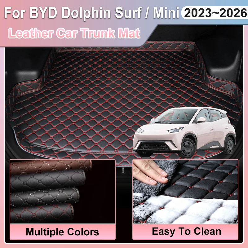 Car Trunk Mat Boot Liners For BYD Dolphin Surf 2026 Mini Seagull EQE 2025 2024 2023 Interior Pads Cushion Anti-dirty Accessories