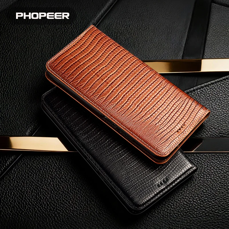 

Luxury Genuine Leather Case for Asus Zenfone 12 11 Ultra10 9 8 Flip 7 Pro 6 ZS630KL 5 5Z ZE620KL phone case Retro Lizard Pattern