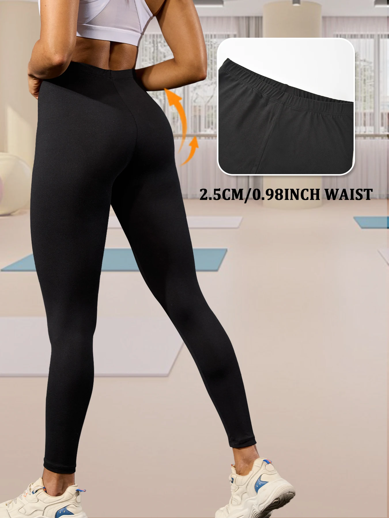 Leggings Super doux pour femmes, 2 paquets, contrôle du ventre, pas transparent, entraînement, Yoga, course à pied, athlétique, Push Up, Leggings de gymnastique