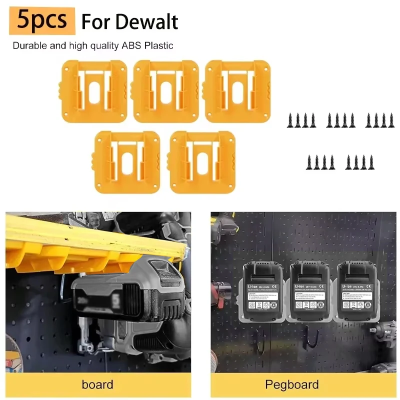 

HOT For Dewalt 18V20V Battery, Wall Mount Storage Rack Battery Holder, Suitable for Dewalt DCB182 DCB203 Battery Storage Bracket