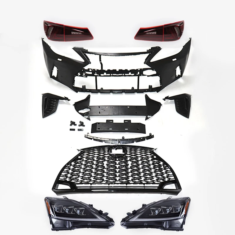 

Upgrade to 2021 is250 headlight Bodykit grille bumper set for Lexus IS250 headlight 2006-2012 IS300 IS350 IS body kit taillight