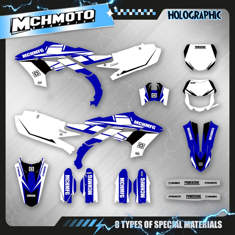 MCHMFG Motorcycle Graphic Decal Set For YAMAHA YZF250 2023-2019 YZF450 2018-2022 WRF450 2019-2022 WRF250 2023-2020 011