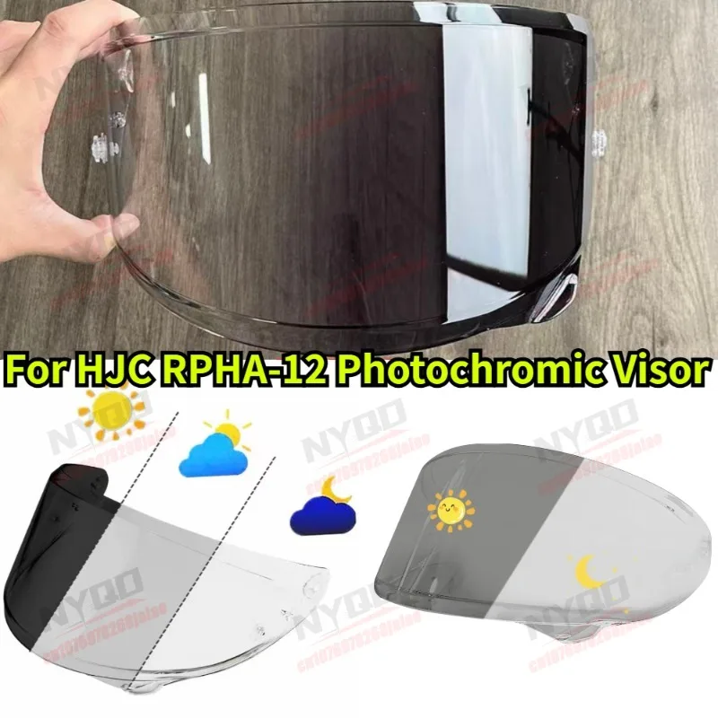 

Motorcycle Helmet Sun Visor Photochromic Face Mask Sun Protection Suitable for HJC RPHA 12 HJ-42 RPHA-12 Helmet Accessories