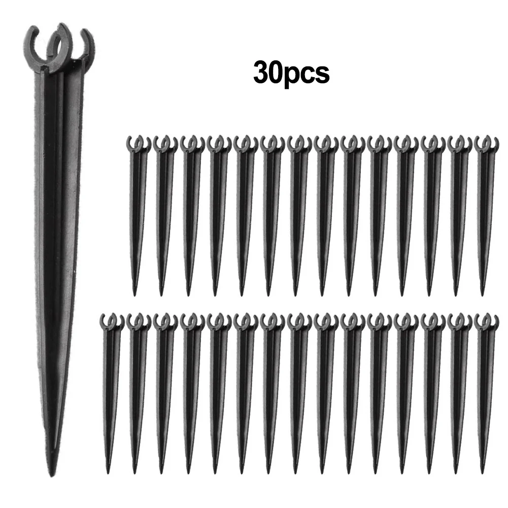 30-Pack Adjustable 14 Drip Irrigation Support Stakes For Efficient Gardening Hose Joint Support Home Pipe Tool