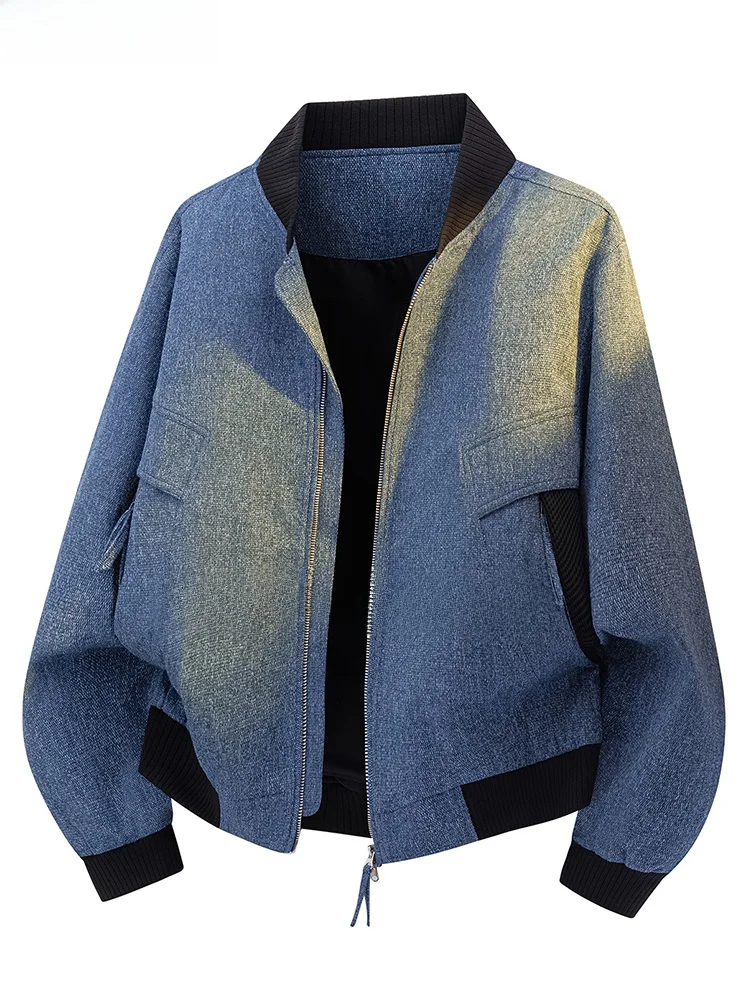 

Мужская свободная куртка-бомбер большого размера, модная весенне-осенняя бейсбольная куртка в американском стиле, трендовая верхняя одежда для подростков