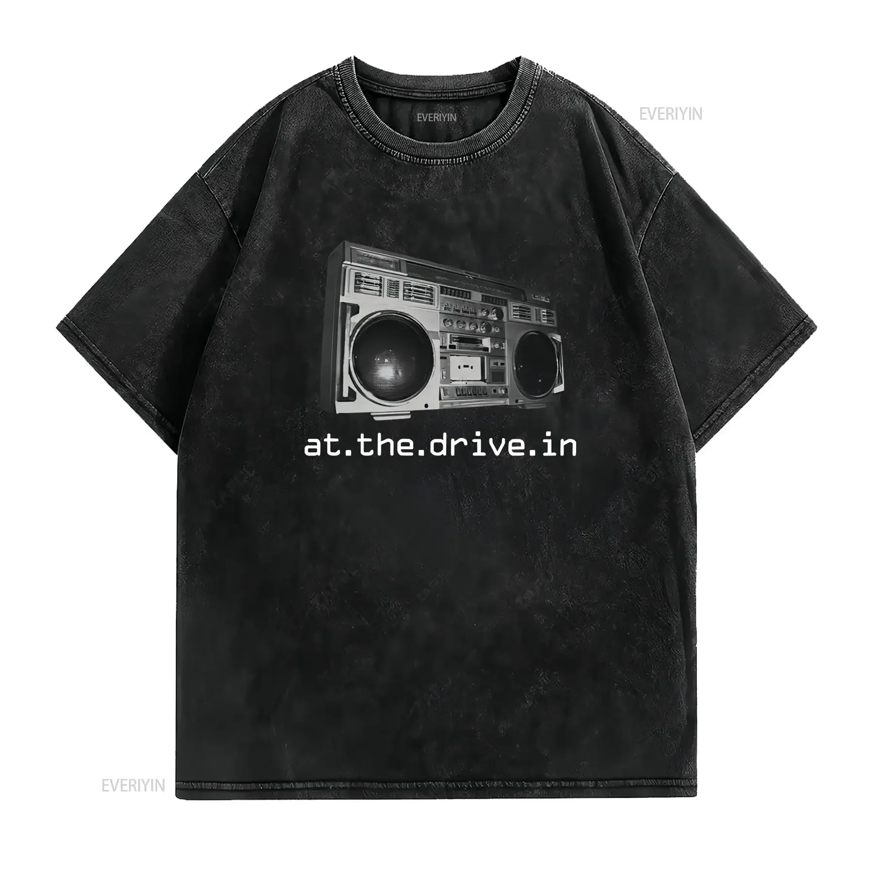 At The Drive In Boombox Packaged T Shirt OFFICIAL vintage Washed Comfortable Breathable Casual Slightly Versatile graphic