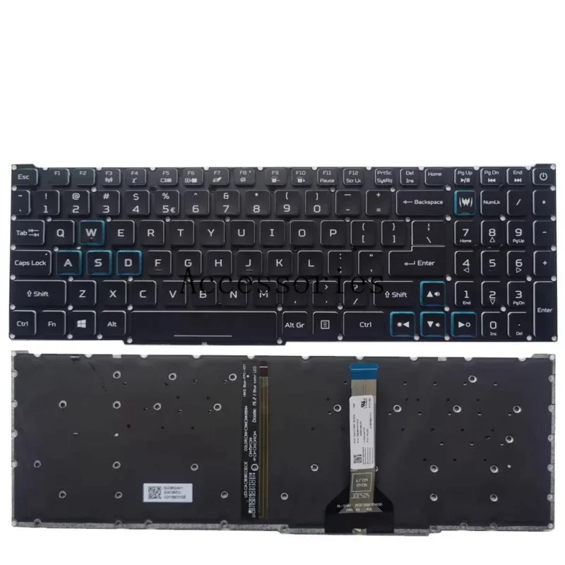 

Новая клавиатура с синей подсветкой для Acer Predator Helios 300 PH315-52 PH317-53 PH317-53-795U PH317-54