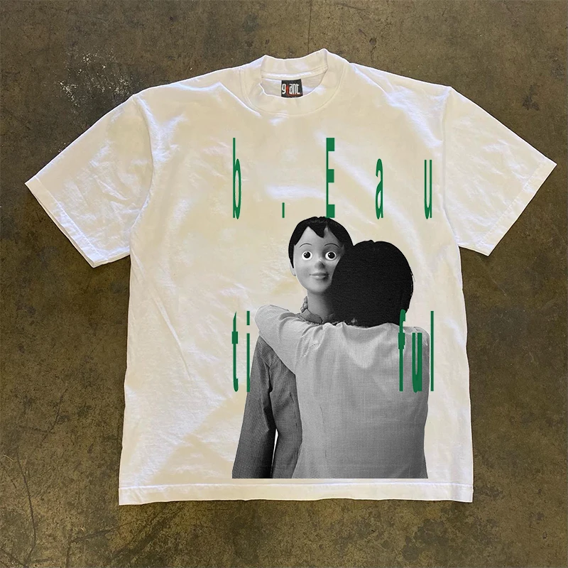 リトルチェンストーリー-260g-ヘビーウェイト-ピュアコットン-ルーズフィット-半袖tシャツ-多用途-夏-2025新作