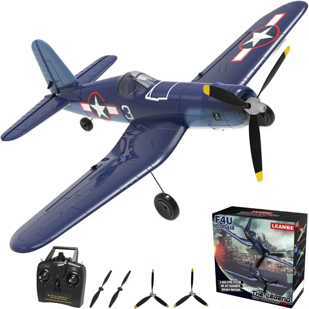 4-Kanal-Funkgesteuertes F4U Corsair-Flugzeug – Kunstflugflugzeug für Anfänger, flugbereit, ideales Geschenk für Enthusiasten