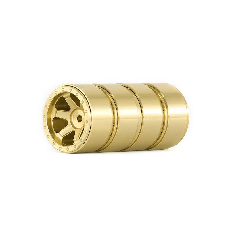 4pcs 1/30 SCX30 Brass Negative Offset Wheels 0.7 Inch Weight Rims For Bronco Wrangler K10 RC Crawler Upgrade Parts