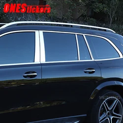 For Mercedes Benz GLE GLS Class W167 V167 X167 2020 2021 2022+ Car Accessories Window B C Middle Column Pillar Strips Trim Cover