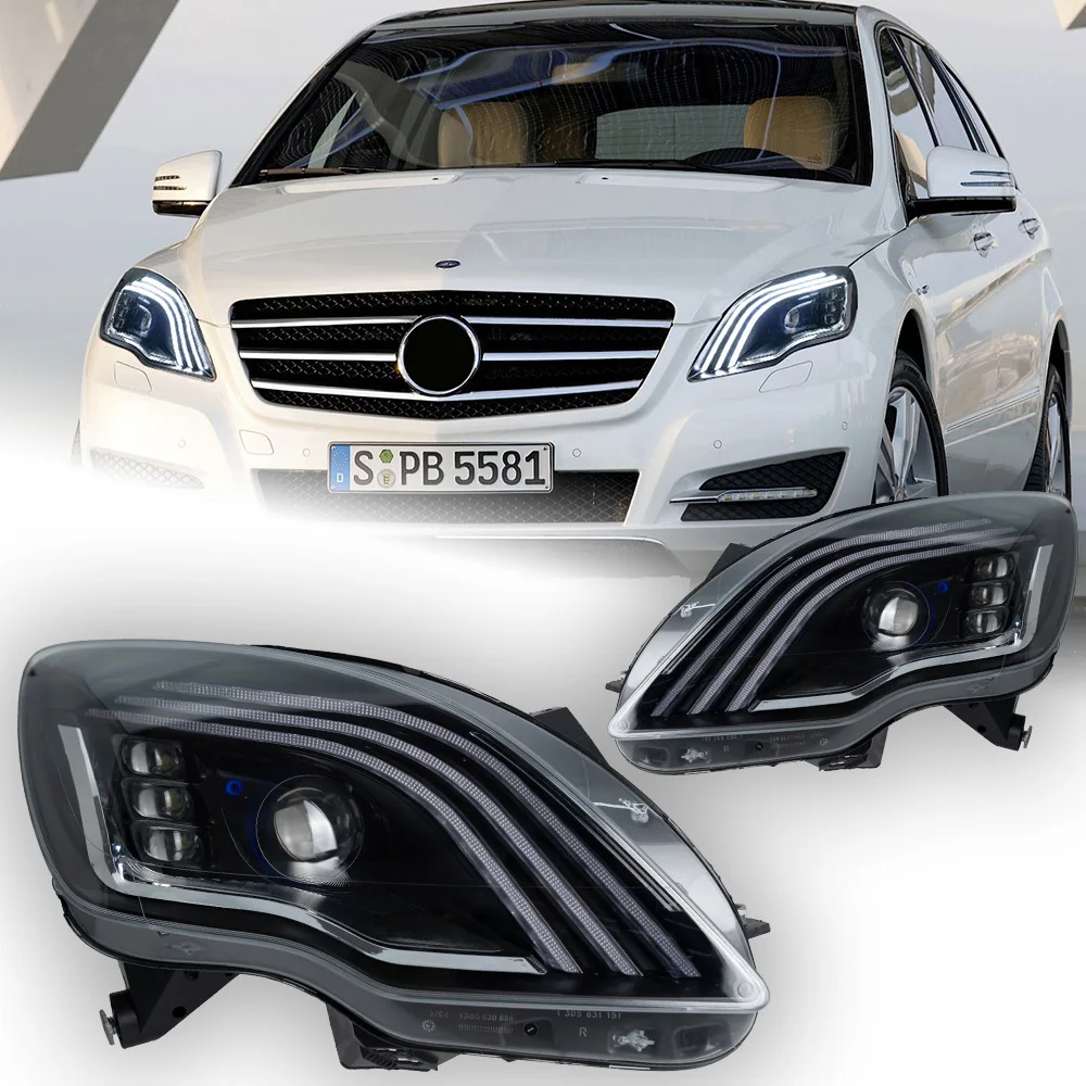 

Автомобильные фары для Benz W251, линзы проектора R Class R320 R350 V251, фары, светодиодные фары Drl, автомобильные аксессуары