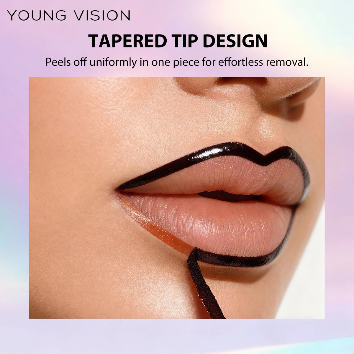 Matita labbra liquida a 3 colori staccabile, macchia labbra opaca impermeabile a lunga durata, penna per contorno labbra tatuaggio a prova di trasferimento