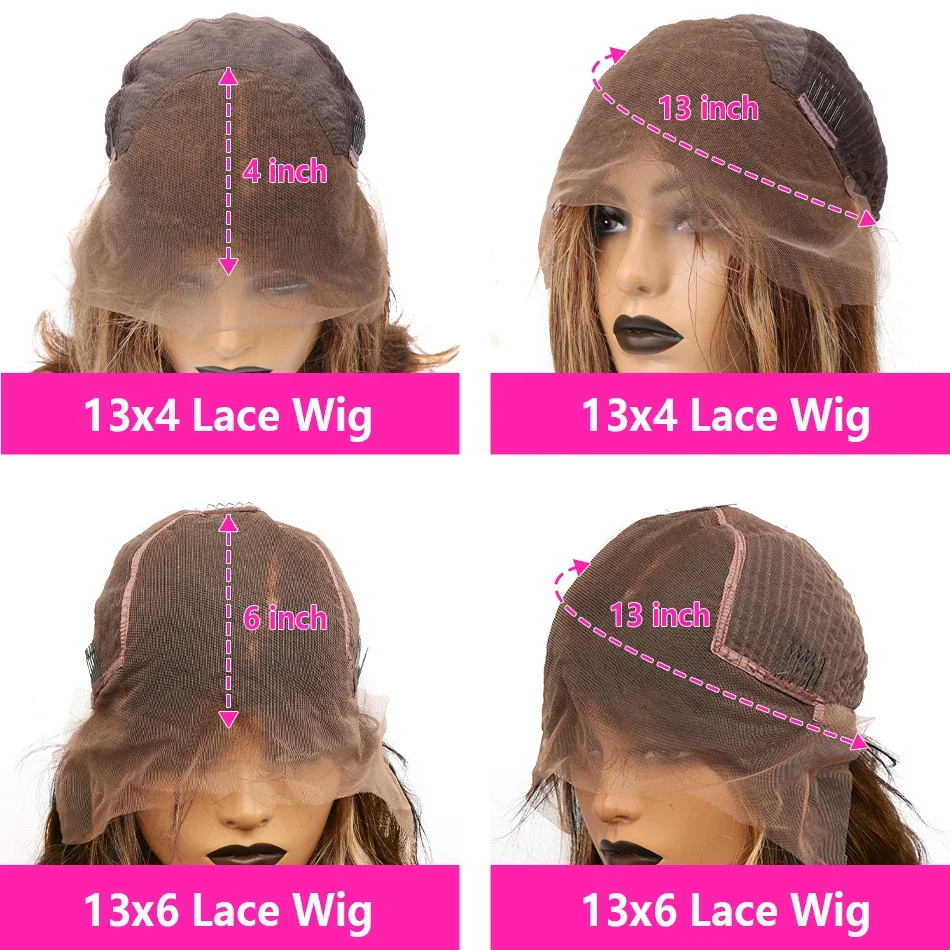 Luvin 13x4 13x6 220% Density Transparent HD Lace Front Wig Human Hair for Women Body Wave Remy Human Hair Ginger Orange 350# image 6