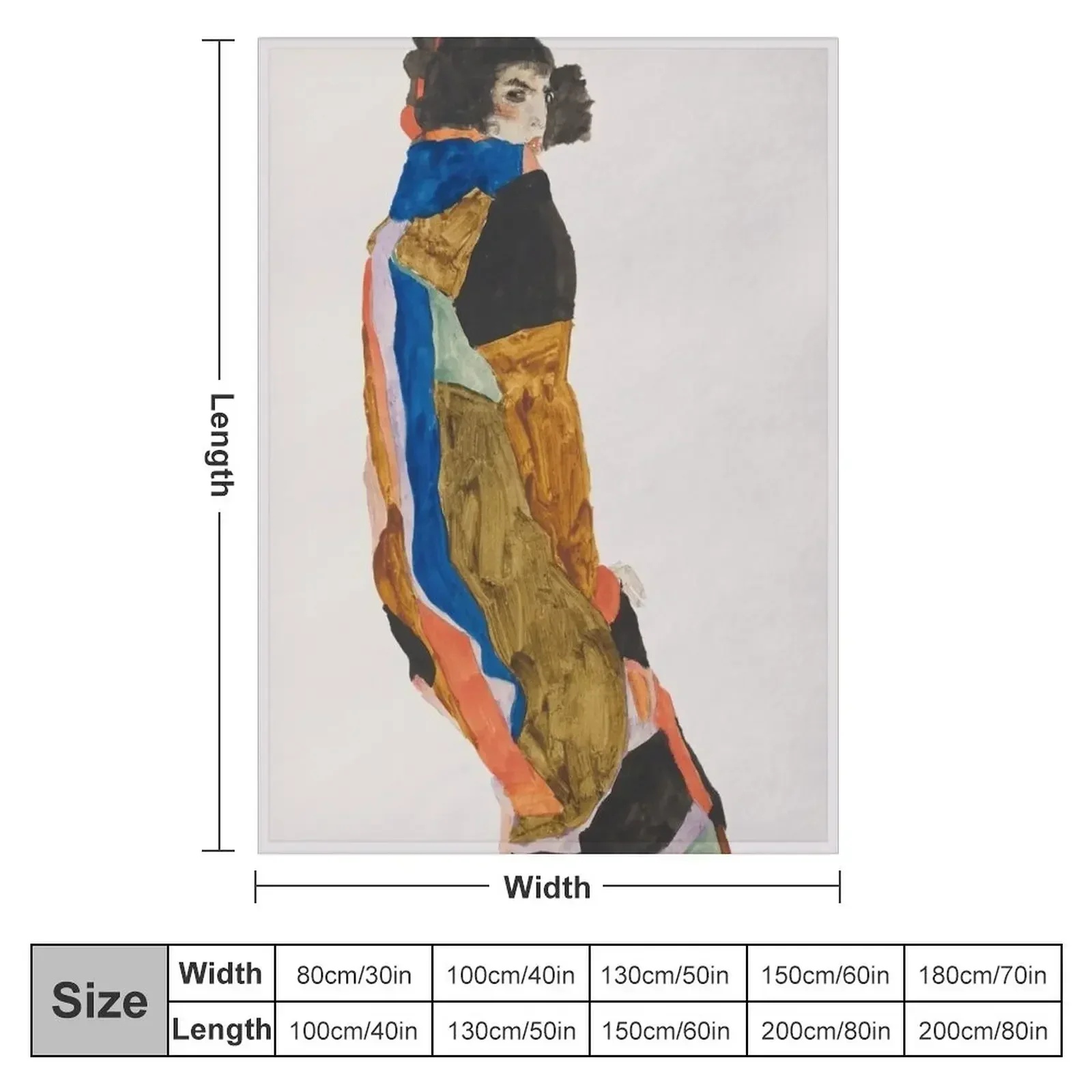 Egon Schiele - Moa Throw Blanket Decoratives for winter Bed Blankets