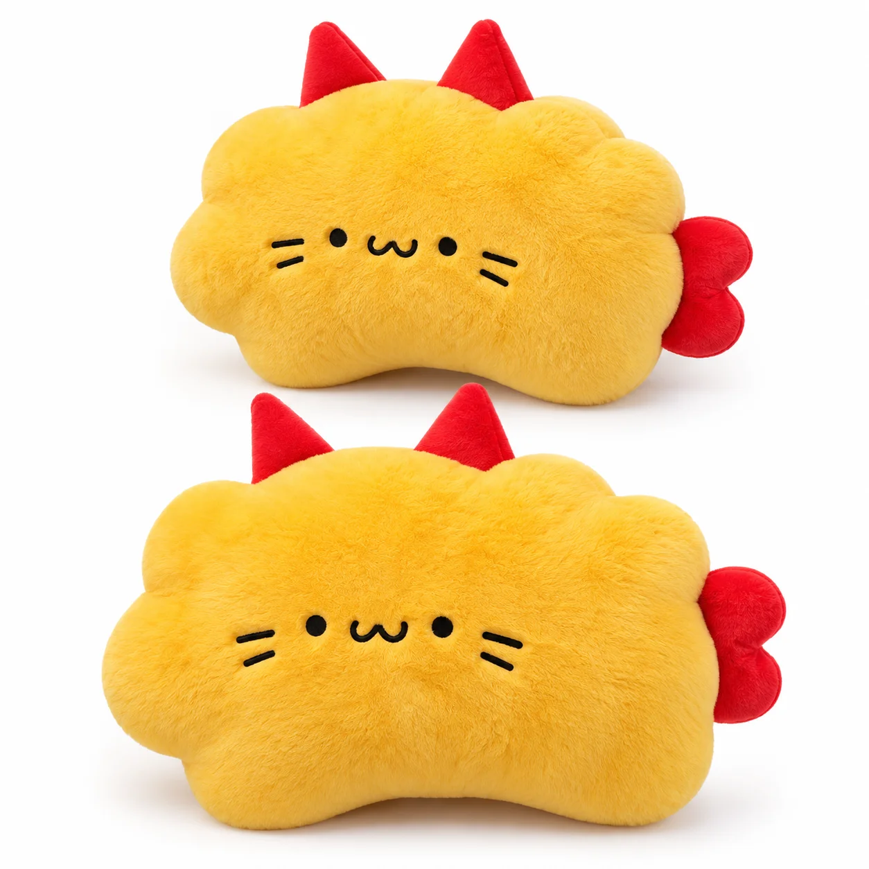 2PCS Sumikko Gurashi Ebi Fry Car Headrest Lumbar Cushion Set Cute Cartoon Neck Rest Car Seat Accessories