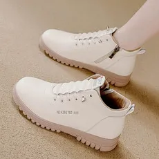 

[Street Shoes YYT33559] Fleece Warm Casual High Top Shoes Women's Boots