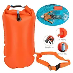 Boya inflable abierta para natación, bolsa de secado con flotador de remolque, bolsa de aire doble con cinturón para natación, bolsa de seguridad para almacenamiento de deportes acuáticos, 1 ud.