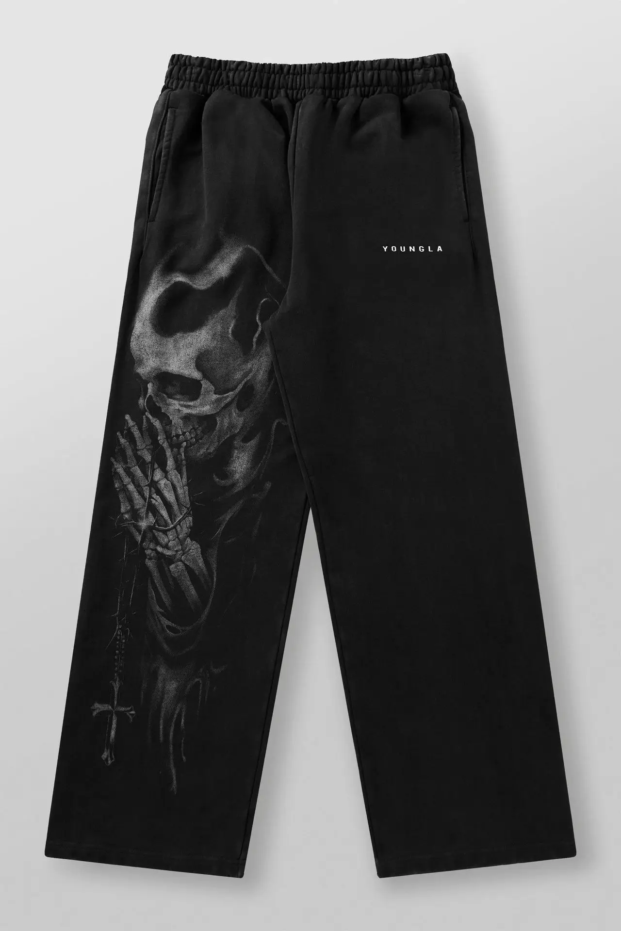 

2025 Young New Men's Fitness Pants American High Street Retro Hip Hop Style Printed Casual Pants