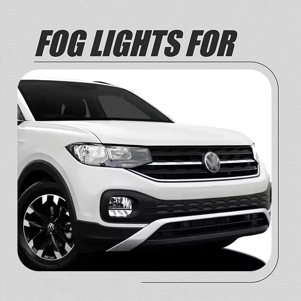 Front Bumper Fog Lamp Upgrade Kit FOR Volkswagen T-CROSS 2019 2020 2021 2022 2023 Version Additional Foglight Setdrl