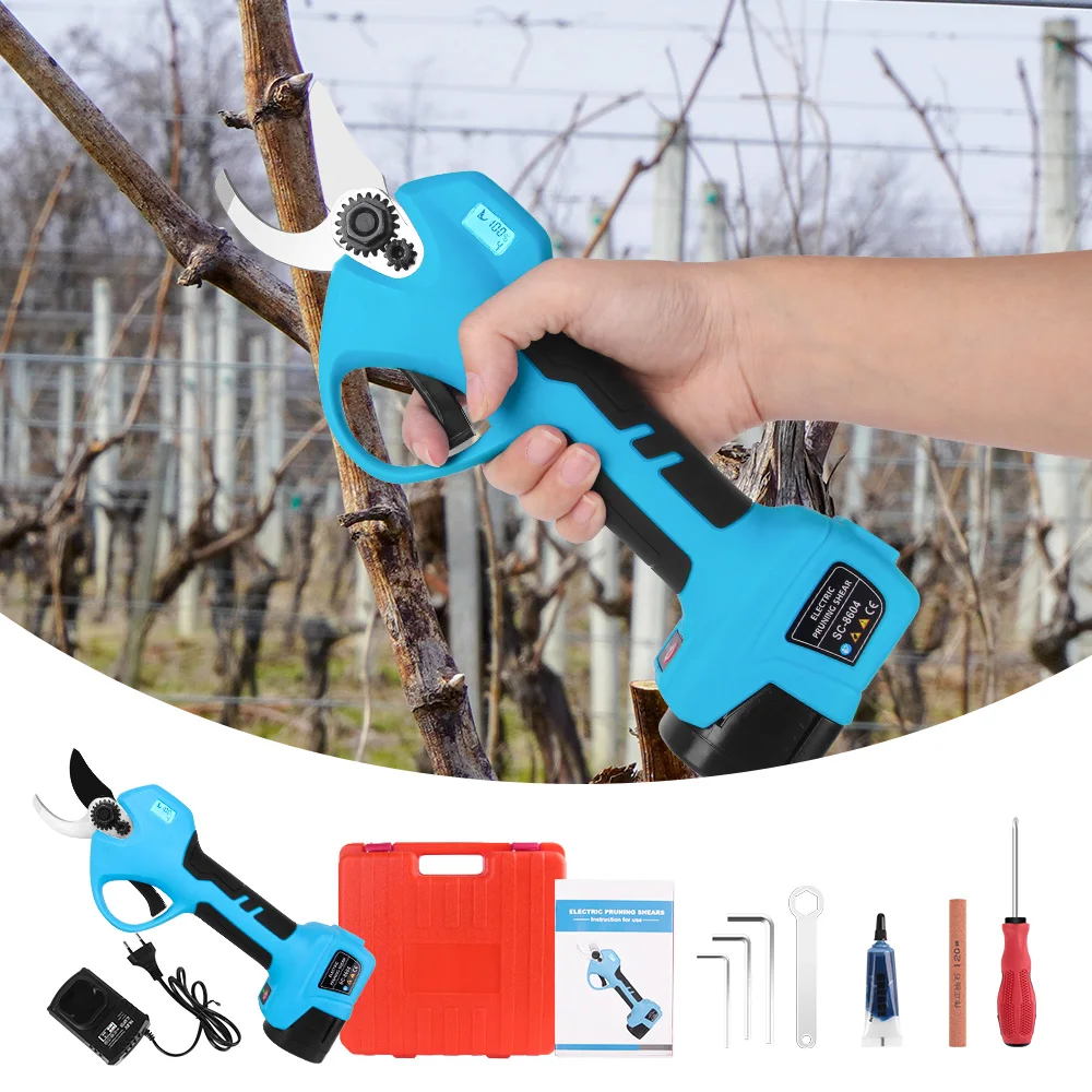 16.8V Cordless Electric Pruner Pruning Shear Efficient Scissors Bonsai Tree Bonsai Pruning Branches Cutter Landscaping Garden To