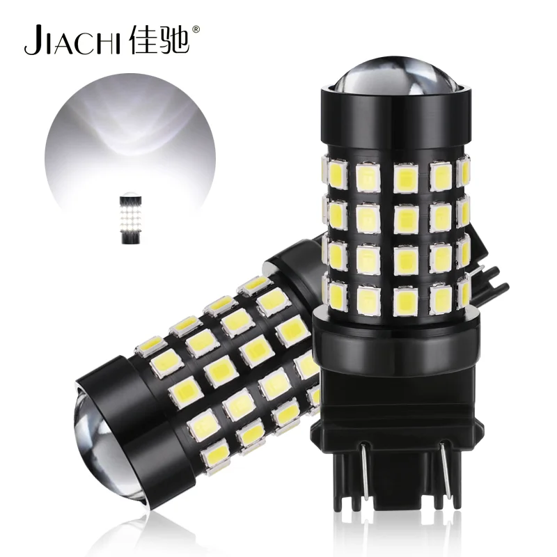 Jiachi 10PCS Auto Accessories for T25 3157 LED Bulb BAY15D 2835Chip 54SMD Car Brake Reverse Light No Error Free 12V-24V 6000K