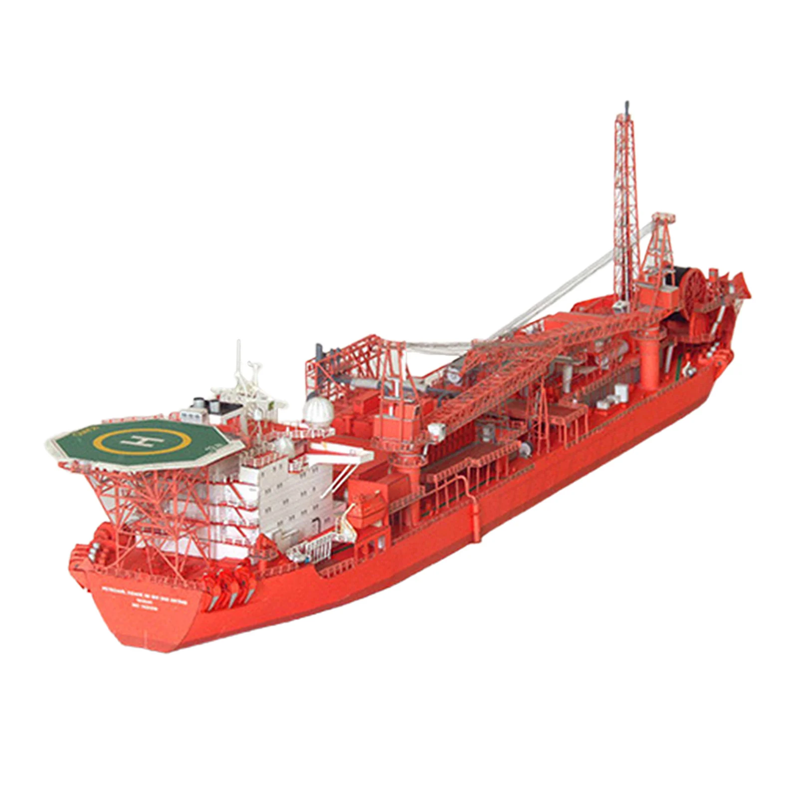 Tanker de production flottante offshore, modèle de papier 3D, artisanat éducatif pour papier, soleil