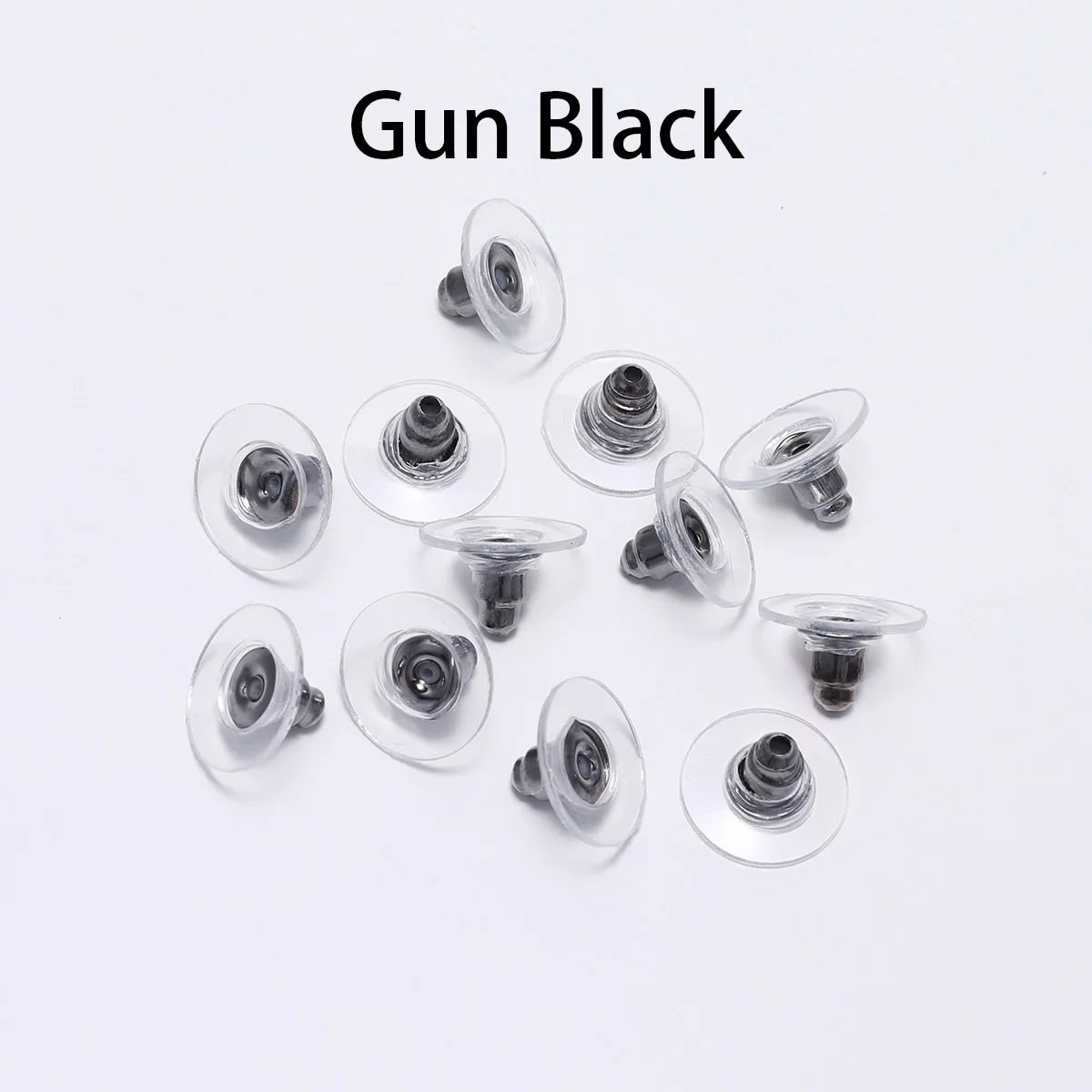 100 teile/los Gummi Ohrring Stopper Edelstahl Earnuts Stud Ohrring Zurück Für DIY Schmuck Machen Erkenntnisse Zubehör – Detail 2
