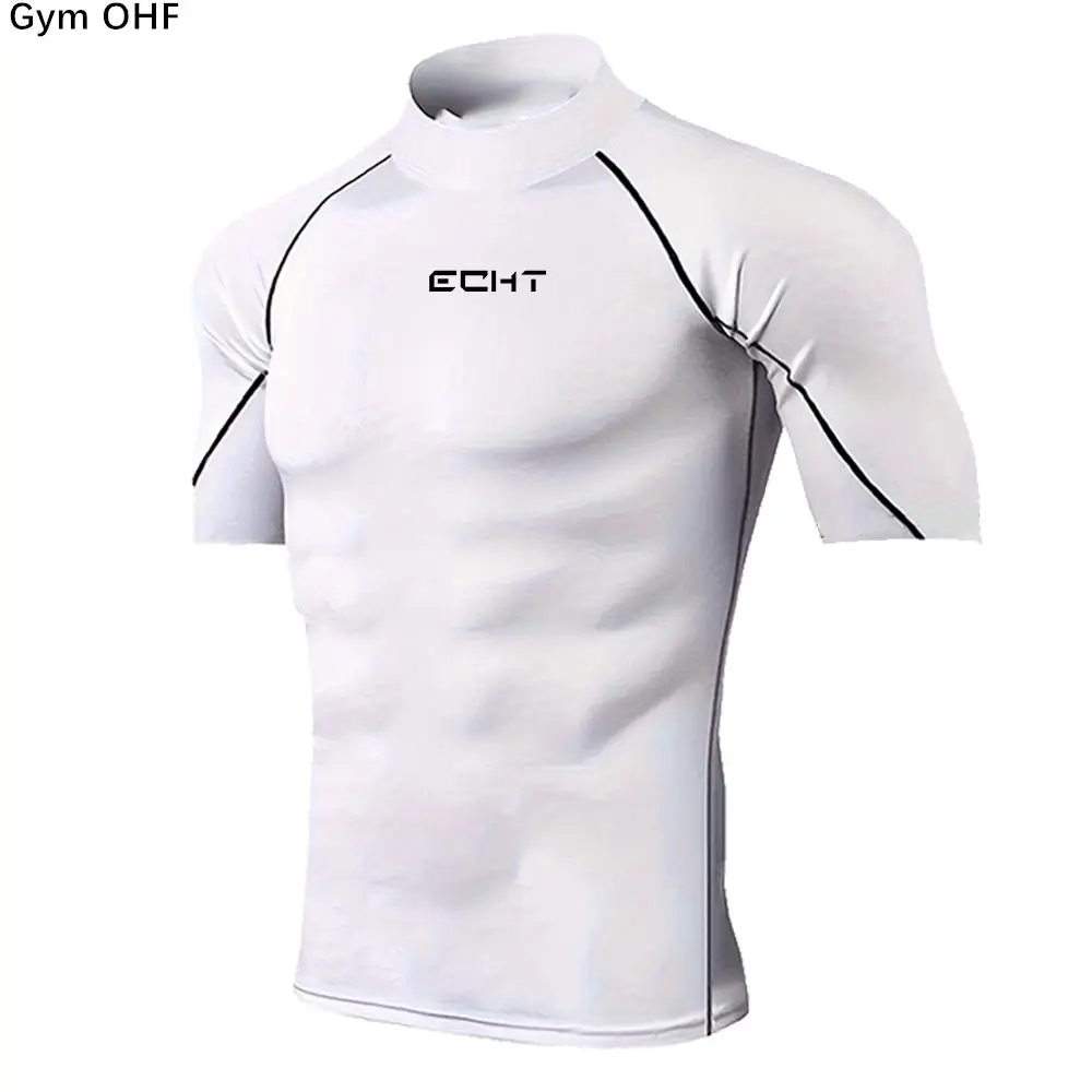 Compression T-Shirt Men Bodybuilding Sportswear Short Sleeve Quick Dry Workout Shirts Sport Tops Tees Gym Running