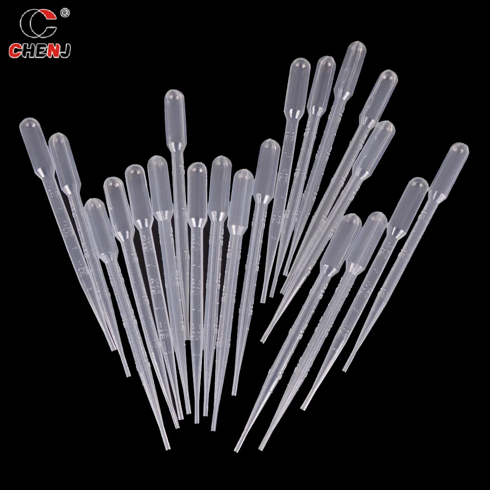 20 Stuks 3Ml Wegwerp Pipetten Plastic Squeeze Overdracht Pipetten Druppelaar Voor Siliconen Mal Uv Epoxy Hars Ambachtelijke Sieraden Maken