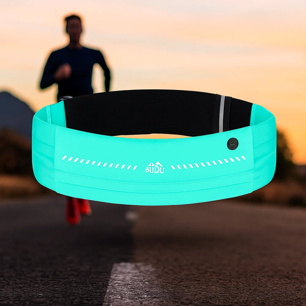 Ultra-Thin Sport Mobile Waist Bag Close Fitting Multifunctional Running Waist Bag Breathable Lightweight Sports Phone Bag