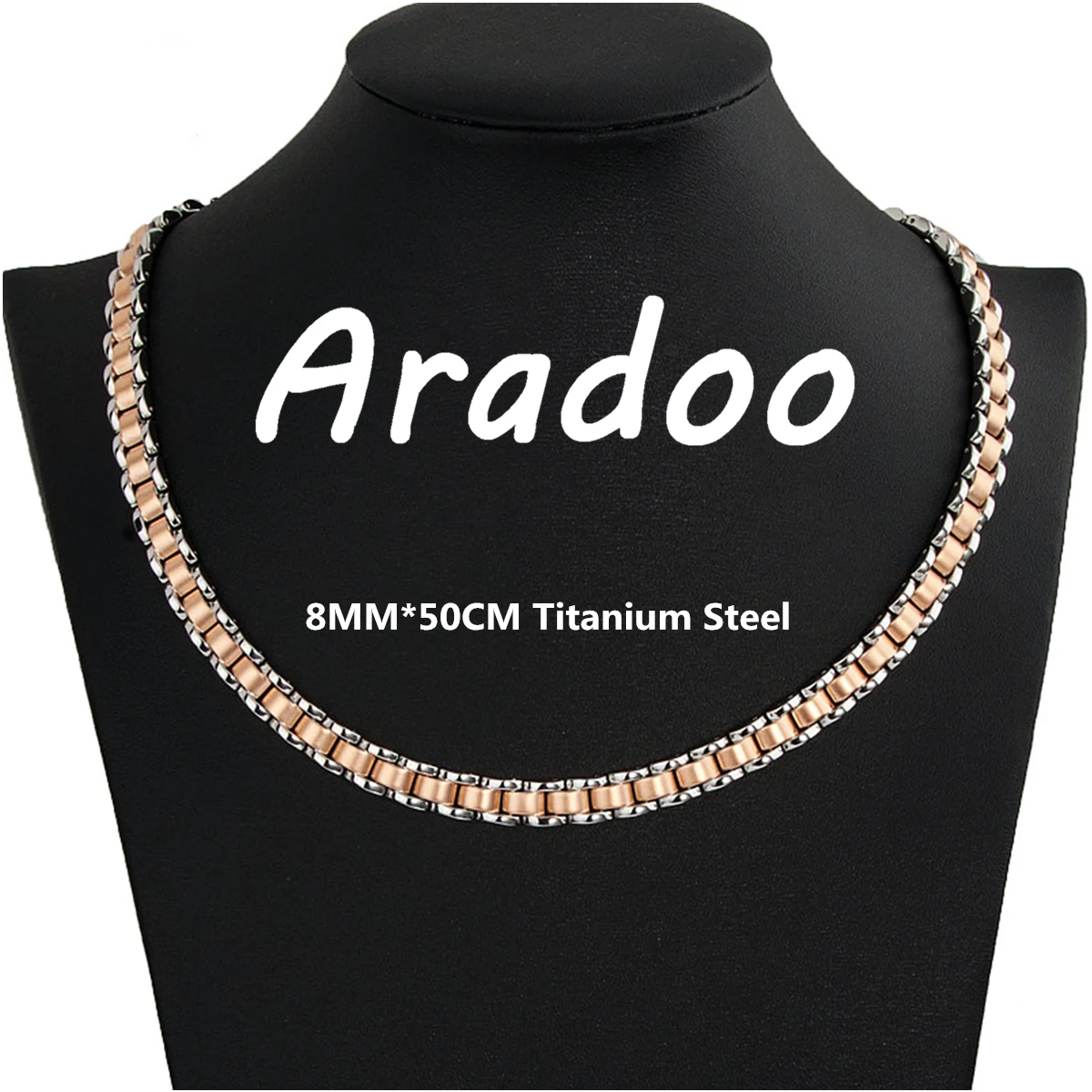 Titanium Steel Germanium Health Necklace Magnetic Fat Burning Anti-radiation Antioxidant Collar Necklace