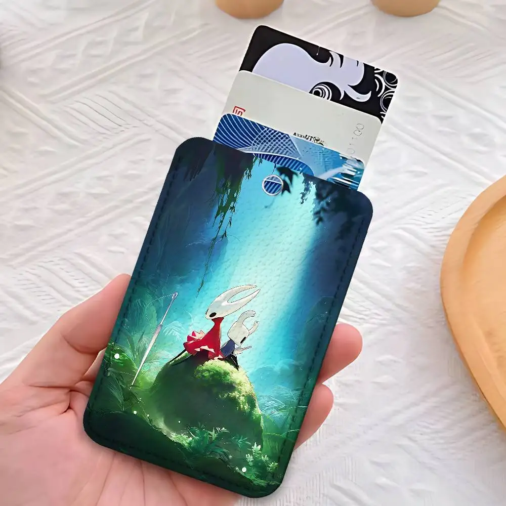 Custodia per carte di accesso personalizzata H-Hollow Cute K-Knight Porta carte in pelle Porta carte di trasporto Regali