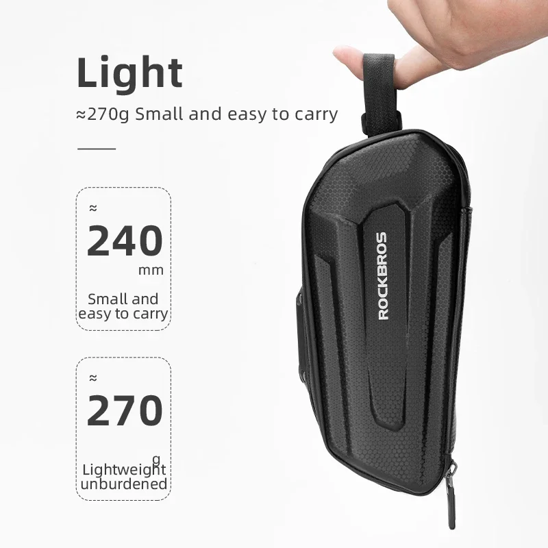 ROCKBROS Bicycle Bag 1.7L Waterproof Saddle Bag Large Capatity Quick Release Seatpost Shockproof Double Zipper Bag Accessories