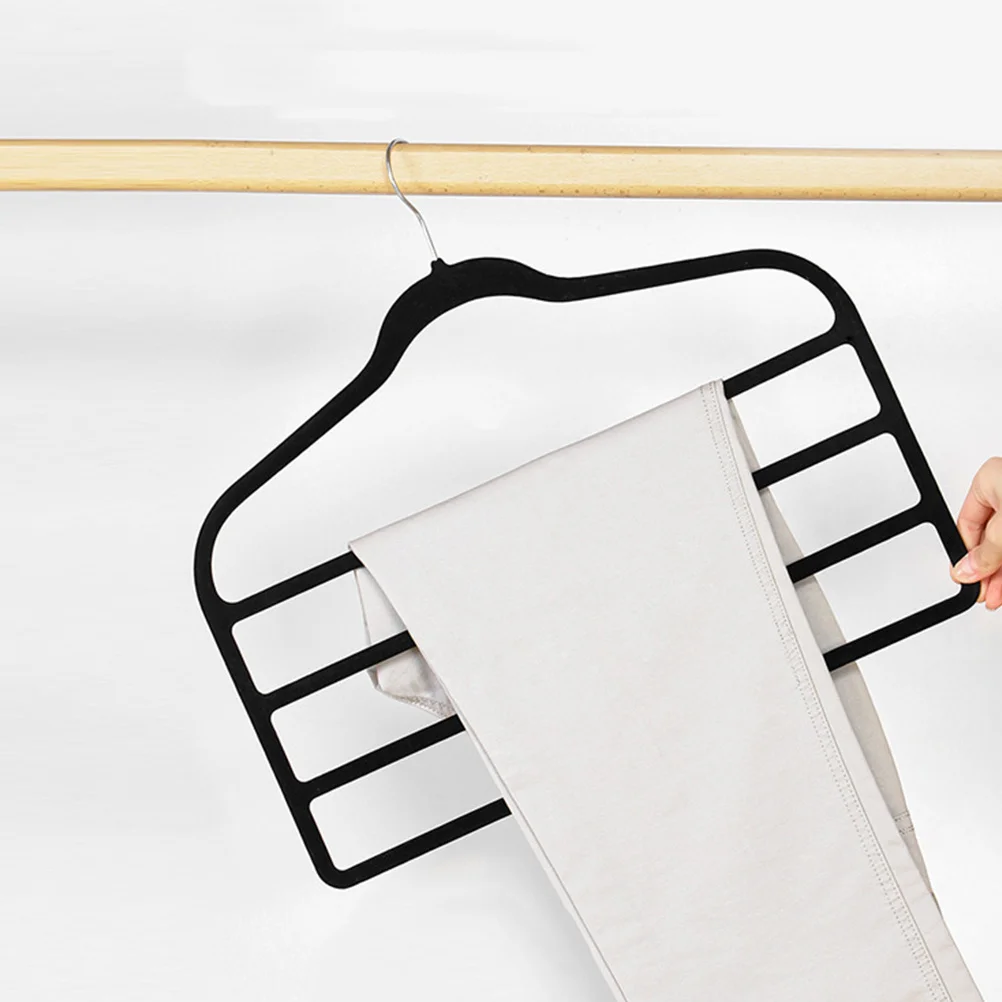 

3pcs Non-Slip Pants Hanger Multi Layer Trousers Hanging Rack Space Saving For Jeans Scarves Ties Wardrobe Closet Dorm Hotel