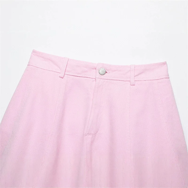 Summer New Women's Fashion Sexy Solid Color Versatile Short Culottes