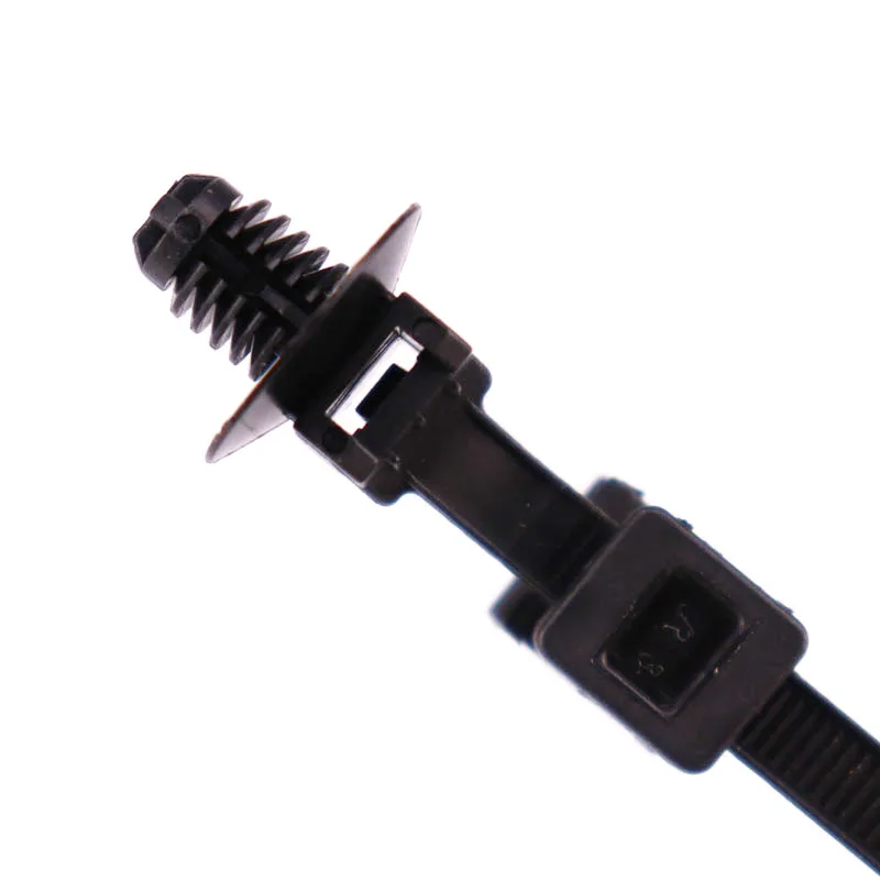 Universal Car Cable Ties Nylon 66 Self-Locking Plastic Wrap Fasteners Push Mount Clips Fastening Zip Straps Fixed Clamps Tie