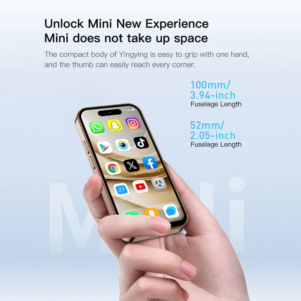 ONEMYTH M17 Pro 4.0 "هاتف ذكي صغير 2GB RAM 16GB ROM Android12.0 التعرف على الوجه فتح 2000mAh 4G هاتف محمول صغير