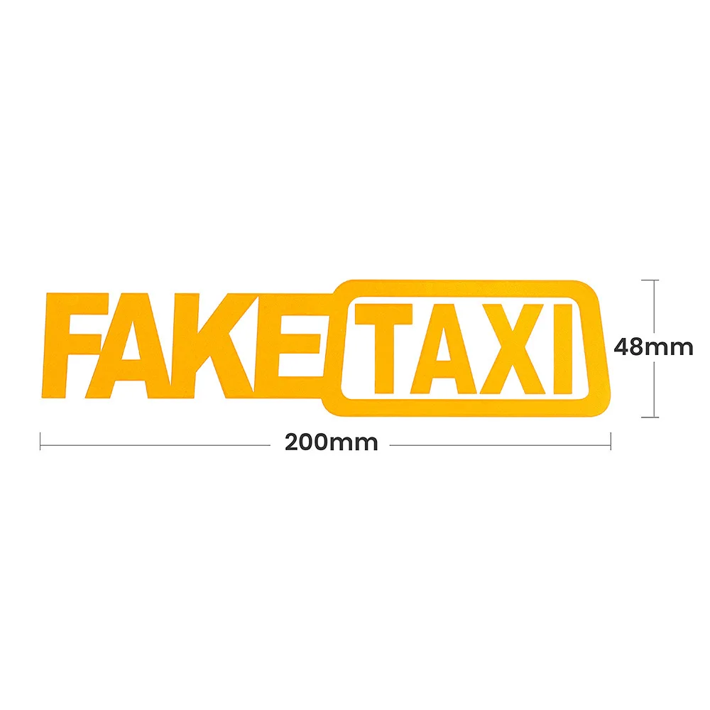 1 Pcs Funny FAKE TAXI Car Auto Sticker Decal Emblem Self Adhesive Vinyl Stickers Car Window Body Bumper Motorcycle Car Styling