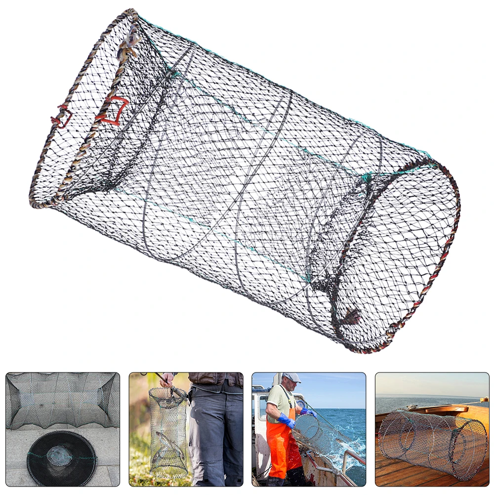 

2 Pcs Folding Fishing Net Baitwell Crab Catcher Catfish Netting Traps for Baits