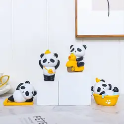 Kawaii Resin Panda Cute Cartoon Panda Toy Figurines Kids Happy Birthday Party Supplies Fairy Garden Miniature Decor