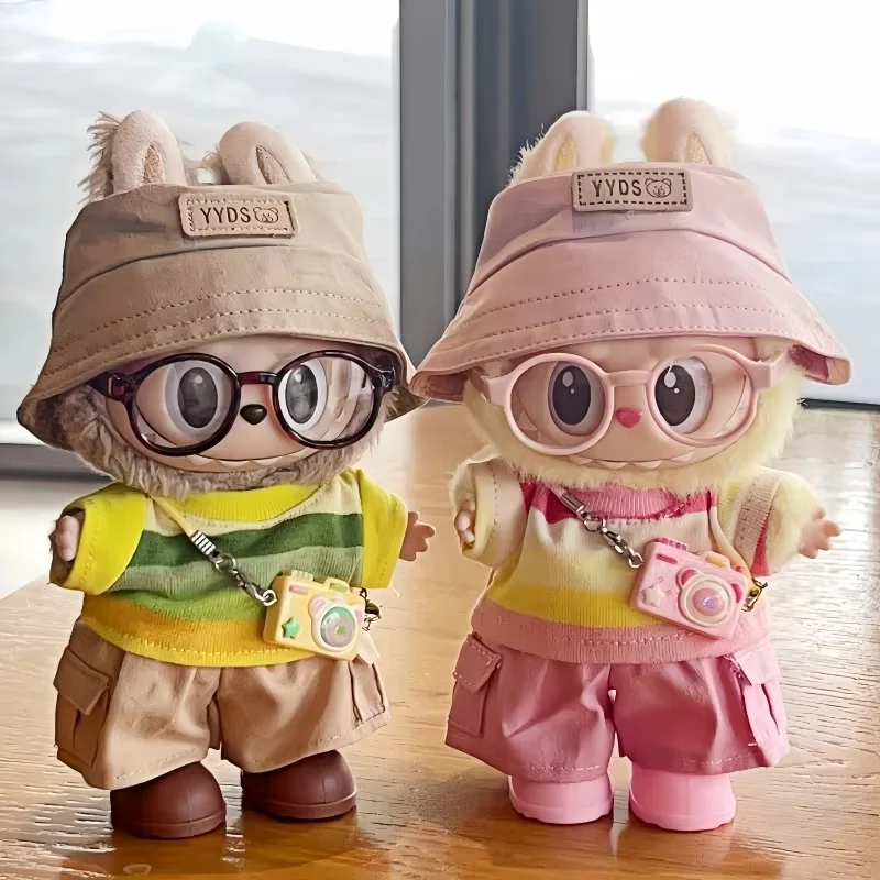 17cm Labubu Ubranka dla Labubu Buty Strój Zabawki Ubrania Codzienne Lalki Akcesoria Labubu Dostępne Od Ręki Tylko Ubrania na Prezent