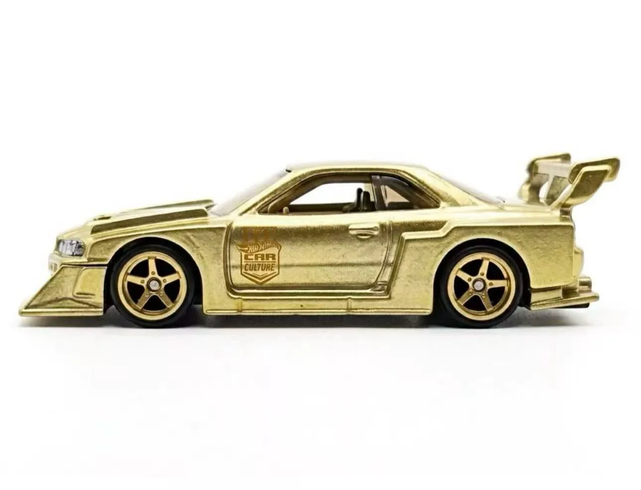 2026 New Hot Wheels Car Culture Stance Style Hidden Nissan GTR ER34 Golden Alloy Diecast Model Collectible Display Ornament Gift